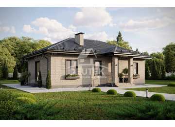 Проект узкого одноэтажного дома с размерами 10 м на 14 м - LK-305