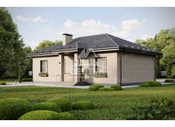 Проект узкого одноэтажного дома с размерами 10 м на 14 м - LK-305