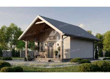 Проект небольшого одноэтажного домика для отдыха - LK-325