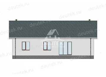 Проект узкого одноэтажного дома с тремя спальнями - LK-341